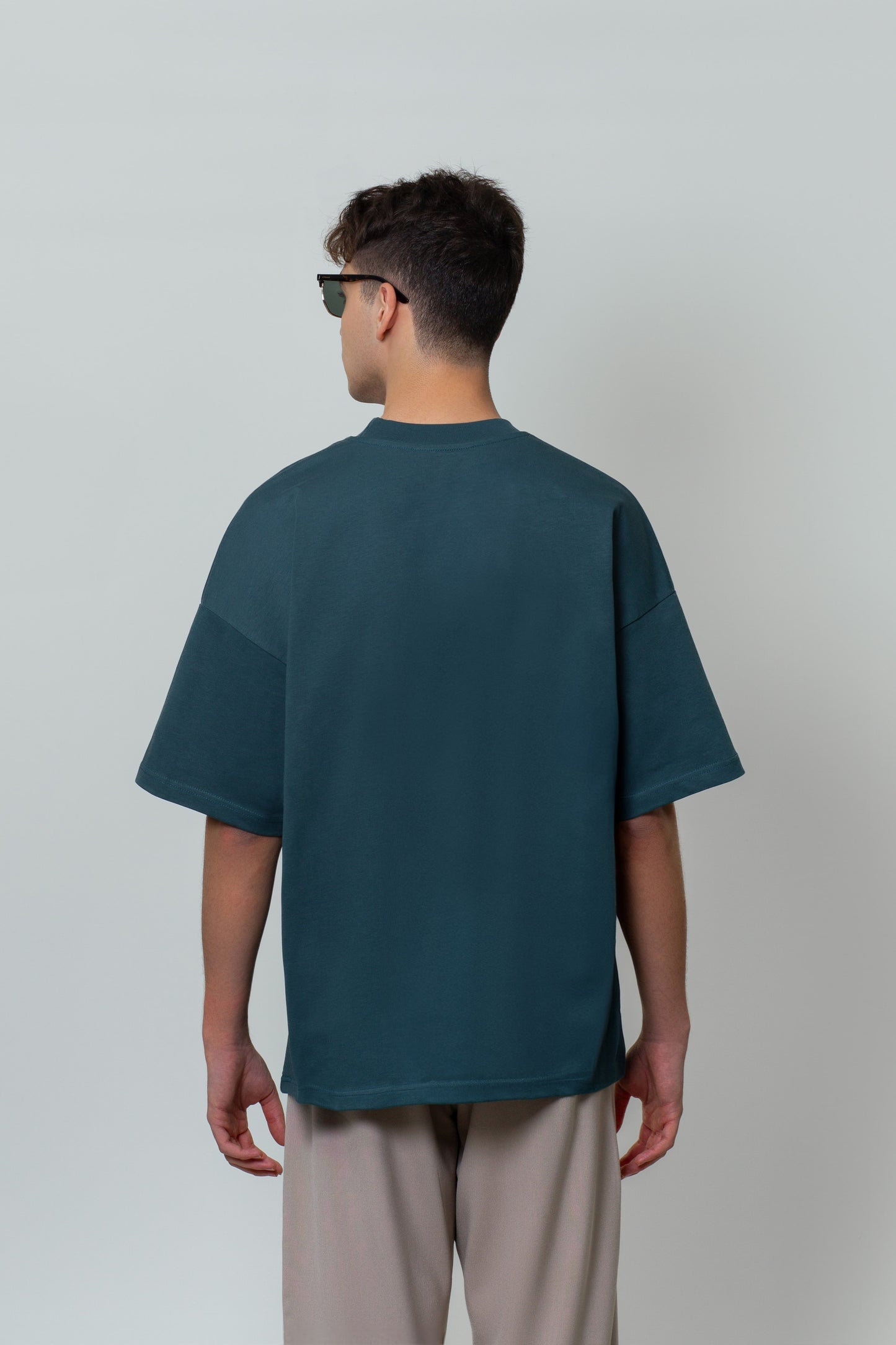 Amblemli Basic T-shirt / Nefti Yeşili