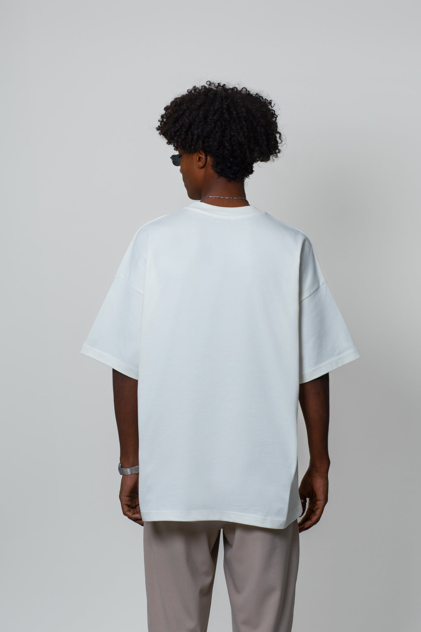 Logolu Basic T-shirt / Ekru