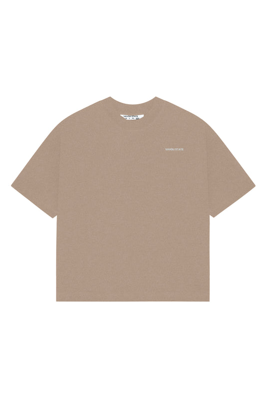 Logolu Basic T-shirt / Bej