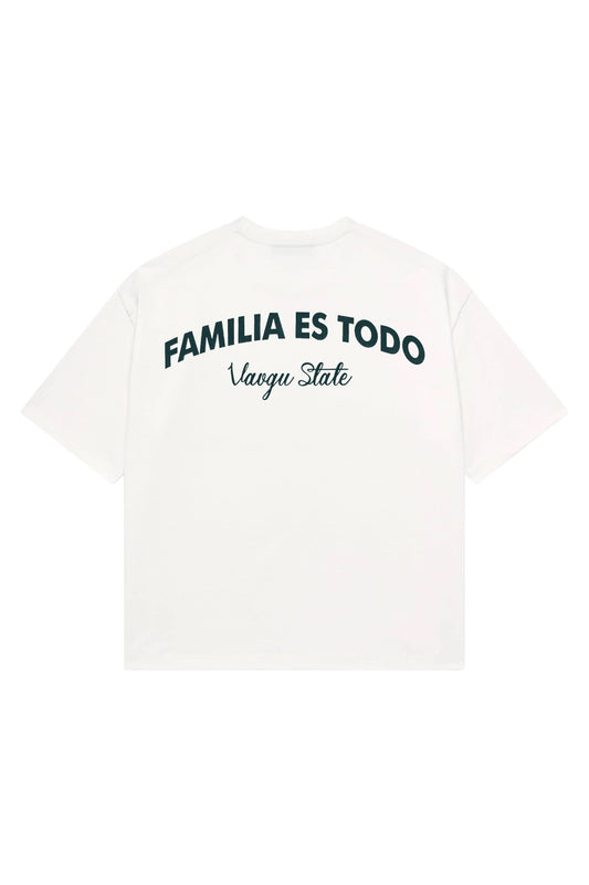 Eğimli Fam. T-shirt / Ekru