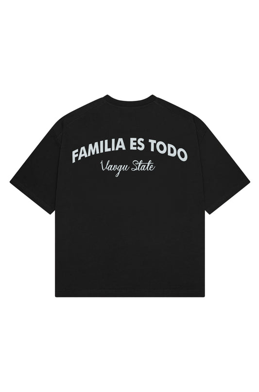 Eğimli Fam. T-shirt / Siyah